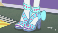 Size: 854x480 | Tagged: safe, edit, edited screencap, screencap, rarity, equestria girls, equestria girls specials, g4, my little pony equestria girls: better together, my little pony equestria girls: rollercoaster of friendship, close-up, clothes, feet, high heels, human feet, legs, nail polish, open-toed shoes, painted toenails, pictures of legs, sandals, shoes, toenail polish, toenails, toes