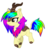 Size: 1401x1531 | Tagged: safe, artist:leaficun3, oc, oc only, oc:rainbowtashie, kirin, base used, kirin oc, kirin-ified, ponysona, rainbow hair, simple background, smiling, species swap, transparent background, vector