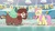 Size: 1280x720 | Tagged: safe, screencap, fluttershy, yona, pegasus, pony, yak, g4, my little pony: friendship is magic, she's all yak, bow, cloven hooves, dance lesson, dancing, female, hair bow, mare, monkey swings