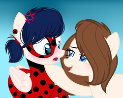 Size: 1943x1543 | Tagged: safe, artist:parisa07, oc, earth pony, pony, base used, bodysuit, clothes, ear piercing, earring, female, jewelry, ladybug (miraculous ladybug), mare, mask, miraculous ladybug, open mouth, piercing, ponified