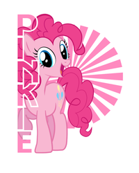 Size: 768x960 | Tagged: safe, pinkie pie, g4, coreldraw, simple background, smiling, text