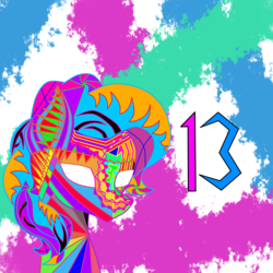 Size: 4000x4000 | Tagged: safe, artist:keshakadens, pony, 13, abstract, abstract background, head, solo