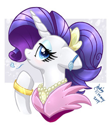 Size: 870x1000 | Tagged: safe, artist:joakaha, rarity, pony, unicorn, g4, she's all yak, blushing, clothes, cute, dress, eyeshadow, female, heart, jewelry, looking at you, makeup, mare, necklace