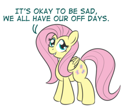 Size: 1102x957 | Tagged: safe, artist:taurson, artist:yakoshi, fluttershy, pegasus, pony, g4, female, mare, motivational, positive ponies, simple background, solo, white background