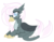 Size: 1600x1244 | Tagged: safe, artist:ipandacakes, oc, oc only, oc:brook feather, hippogriffon, pony, female, fish tail, interspecies offspring, magical lesbian spawn, offspring, parent:gabby, parent:silverstream, parents:gabbystream, prone, simple background, solo, transparent background