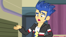 Size: 1280x720 | Tagged: safe, screencap, flash sentry, a banner day, equestria girls, friendship games, g4, clothes, jacket, male, solo