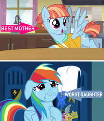 Size: 1244x1448 | Tagged: safe, edit, edited screencap, screencap, rainbow dash, windy whistles, pony, g4, parental glideance, crying, female, mother and daughter, op is a duck, op is trying to start shit, sad