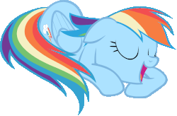 Size: 3524x2310 | Tagged: safe, artist:cthulhuandyou, rainbow dash, pegasus, pony, g4, the cutie pox, :o, animated, barely animated, cute, dashabetes, eyes closed, female, floppy ears, high res, mare, nap, open mouth, prone, simple background, sleeping, sleepydash, smiling, snoring, solo, transparent background, vector