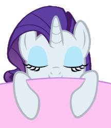 Size: 927x1072 | Tagged: safe, artist:cthulhuandyou, rarity, pony, unicorn, g4, look before you sleep, animated, cover, cute, eyes closed, female, mare, raribetes, simple background, sleeping, solo, transparent background, vector