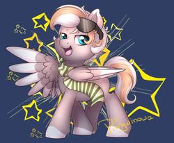 Size: 2892x2380 | Tagged: safe, artist:pingwinowa, pegasus, pony, commission, digital art, high res, solo, stars