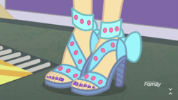 Size: 854x480 | Tagged: safe, edit, edited screencap, screencap, rarity, equestria girls, equestria girls series, g4, rollercoaster of friendship, close-up, clothes, feet, high heels, human feet, legs, nail polish, open-toed shoes, pictures of legs, sandals, shoes, skin, skin color edit, toenail polish, toenails, toes