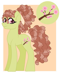 Size: 1100x1360 | Tagged: safe, artist:missbramblemele, oc, oc only, oc:willow blossom, earth pony, pony, female, mare, offspring, parent:tree hugger, parent:trouble shoes, parents:troublehugger, simple background, solo