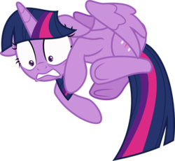 Size: 3255x3000 | Tagged: safe, artist:sollace, twilight sparkle, alicorn, pony, starlight the hypnotist, spoiler:interseason shorts, .svg available, female, floppy ears, frog (hoof), mare, scared, show accurate, shrunken pupils, simple background, solo, transparent background, twilight sparkle (alicorn), underhoof, vector
