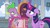 Size: 1280x720 | Tagged: safe, screencap, spike, twilight sparkle, alicorn, dragon, pony, g4, uprooted, discovery family logo, flying, glowing horn, horn, magic, text, twilight sparkle (alicorn), winged spike, wings