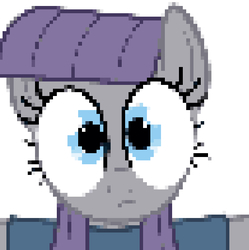 Size: 583x586 | Tagged: safe, alternate version, edit, editor:undeadponysoldier, maud pie, earth pony, pony, g4, 8-bit, adorable face, alternate eye color, arms wide open, cute, face swap, female, looking at you, mare, maudabetes, pixel art, silly face, solo