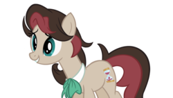 Size: 1280x720 | Tagged: safe, artist:herfaithfulstudent, oc, oc only, oc:corellia, earth pony, pony, bowtie, female, offspring, parent:doctor whooves, parent:roseluck, parents:doctorrose, simple background, solo, transparent background, vector