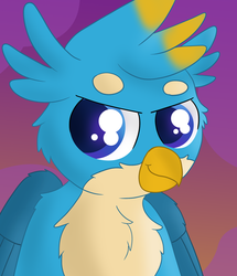 Size: 2057x2387 | Tagged: safe, artist:skyflys, gallus, griffon, g4, cute, gallabetes, high res, looking at you, male, solo, teenager