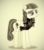 Size: 692x792 | Tagged: safe, edit, editor:undeadponysoldier, inky rose, pegasus, pony, g4, black and white, clothes, dress, female, goth, grayscale, makeup, mare, monochrome, pigtails, simple background, solo, unamused