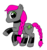 Size: 293x315 | Tagged: safe, artist:eruanna, oc, oc:whiplash, octopus, pony, bdsm, gray, piercing, pink