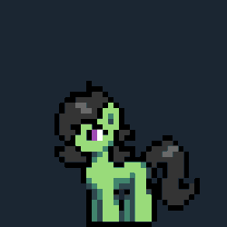 Size: 252x252 | Tagged: safe, artist:bitassembly, oc, oc only, oc:filly anon, earth pony, pony, game:filly astray, animated, female, filly, game:anonfilly, gif, kicking, pixel art, simple background, solo, sprite