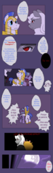 Size: 600x1920 | Tagged: safe, artist:yokokinawa, oc, oc:dracula, oc:dreamy sweet, pony, comic, royal guard, spanish, translation request