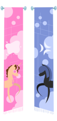 Size: 4117x8669 | Tagged: safe, artist:estories, oc, oc:neigh sayer, oc:think pink, pony, g4, simple background, tapestry, transparent background, vector