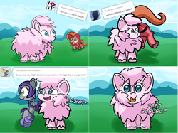 Size: 2140x1604 | Tagged: safe, artist:wadusher0, oc, oc:fluffle puff, oc:pun, pony, ask pun, agent 707, ask, night guard armor