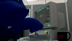 Size: 854x480 | Tagged: safe, artist:deloreandudetommy, oc, oc only, oc:percy technic, pony, 3d, animated, blender, computer, music, onomatopoeia, sound, sound effects, typing, webm, will it blend