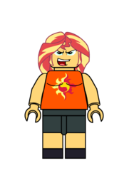 Size: 640x853 | Tagged: safe, sunset shimmer, equestria girls, g4, crossover, cute, lego, minifig