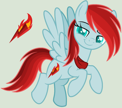 Size: 1174x1034 | Tagged: safe, artist:frostylithi, oc, oc only, oc:rapid fire, pegasus, pony, base used, colored pupils, female, mare, offspring, parent:flash magnus, parent:rainbow dash, parents:dashmagnus, simple background, solo