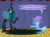 Size: 1280x957 | Tagged: safe, artist:evil-dec0y, queen chrysalis, trixie, changeling, changeling queen, pony, unicorn, comic:trixie vs., g4, cape, clothes, duo, duo female, female, hat, mare, stage, trixie's cape, trixie's hat