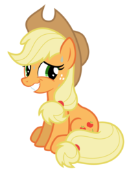 Size: 4880x6500 | Tagged: safe, artist:estories, applejack, earth pony, pony, g4, absurd resolution, cute, female, jackabetes, simple background, sitting, solo, sweat, transparent background, vector