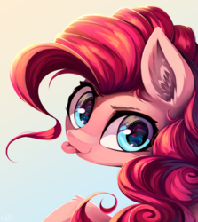 Size: 2320x2598 | Tagged: safe, artist:kaleido-art, pinkie pie, earth pony, pony, :p, bust, cute, diapinkes, ear fluff, female, leg fluff, looking at you, mare, portrait, silly, solo, tongue out