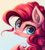 Size: 2320x2598 | Tagged: safe, artist:kaleido-art, pinkie pie, earth pony, pony, g4, :p, bust, cute, diapinkes, ear fluff, female, high res, leg fluff, looking at you, mare, portrait, silly, solo, tongue out