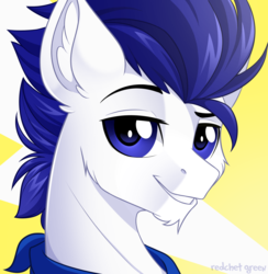 Size: 1300x1332 | Tagged: safe, artist:redchetgreen, oc, oc only, oc:shadow storm, pony, bust, solo, sternocleidomastoid
