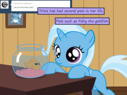 Size: 1200x900 | Tagged: safe, artist:evil-dec0y, trixie, fish, pony, unicorn, comic:trixie vs., g4, cute, diaper, diatrixes, female, filly, fish bowl, foal, solo