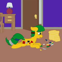 Size: 1000x1000 | Tagged: safe, artist:scraggleman, oc, oc:blocky bits, pony, commission, lego