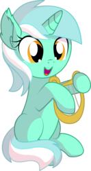 Size: 4918x9233 | Tagged: safe, artist:cyanlightning, lyra heartstrings, pony, unicorn, g4, .svg available, absurd resolution, chest fluff, cute, ear fluff, female, filly, filly lyra, holding, lyrabetes, lyre, open mouth, simple background, sitting, smiling, solo, transparent background, vector, weapons-grade cute, younger