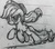 Size: 1213x1056 | Tagged: safe, artist:yorozpony, applejack, earth pony, pony, g4, female, hat, mare, monochrome, running, simple background, solo, traditional art