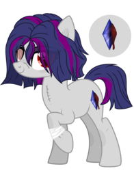 Size: 1896x2418 | Tagged: safe, artist:blackcloud2000, oc, oc only, oc:crystal blood, earth pony, pony, female, mare, simple background, solo, transparent background