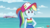 Size: 1334x750 | Tagged: safe, screencap, rainbow dash, equestria girls, equestria girls series, g4, spring breakdown, spoiler:eqg series (season 2), alternate hairstyle, baseball cap, cap, clothes, cloud, cruise outfit, cruise ship, cute, dashabetes, female, front knot midriff, geode of super speed, hand on hip, hat, magical geodes, midriff, ocean, pants, ponytail, rock, shirt, sinking, sinking ship, sleeveless, sleeveless shirt, smiling, solo, tank top, wristband, yacht
