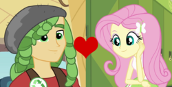 Size: 902x458 | Tagged: safe, fluttershy, sandalwood, equestria girls, g4, female, male, sandalshy, shipping, shipping domino, straight