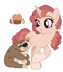 Size: 1520x1716 | Tagged: safe, artist:theapplebeauty, oc, oc only, pony, sloth, unicorn, base used, female, mare, offspring, parent:big macintosh, parent:sugar belle, parents:sugarmac, simple background, solo, transparent background