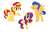 Size: 1076x684 | Tagged: safe, artist:dawnthebarrel, flash sentry, sunset shimmer, pony, g4, family, female, male, offspring, parent:flash sentry, parent:sunset shimmer, parents:flashimmer, ship:flashimmer, shipping, straight