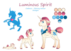 Size: 3500x2500 | Tagged: safe, artist:jackiebloom, oc, oc only, oc:luminous spirit, pony, unicorn, baby, baby pony, colt, high res, male, offspring, parent:princess cadance, parent:shining armor, parents:shiningcadance, reference sheet, simple background, solo, stallion, transparent background