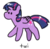 Size: 543x528 | Tagged: safe, artist:s-a-ns, twilight sparkle, alicorn, pony, g4, cute, dot eyes, female, simple background, simplistic art style, solo, transparent background, twiabetes, twilight sparkle (alicorn)