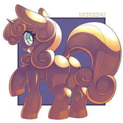 Size: 1500x1500 | Tagged: safe, artist:kaikoinu, sweetie belle, pony, unicorn, g4, one bad apple, butt, covered, dock, female, gold, golden, looking at you, luster dust, mare, plot, smiling, solo, sweetie butt, sweetie gold