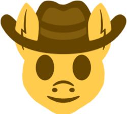 Size: 445x399 | Tagged: safe, artist:flickswitch, pony, cowboy, cowboy hat, emoji, emotes, hat, simple background, solo, transparent background