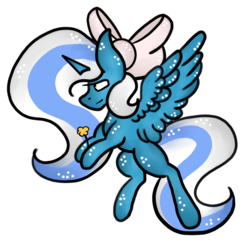 Size: 900x881 | Tagged: safe, artist:hunterthewastelander, oc, oc:fleurbelle, alicorn, pony, adorabelle, alicorn oc, bow, commission, cute, female, flower, hair bow, holding, mare, simple background, solo, transparent background