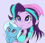 Size: 1200x1145 | Tagged: safe, artist:the-park, starlight glimmer, trixie, human, pony, unicorn, equestria girls, g4, animated, cute, daaaaaaaaaaaw, diatrixes, duo, eye shimmer, female, floppy ears, gif, glimmerbetes, holding a pony, human and pony, mare, simple background, stare, weapons-grade cute